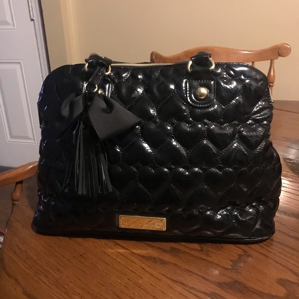 Betsy Johnson Large Heart And Bow Purse